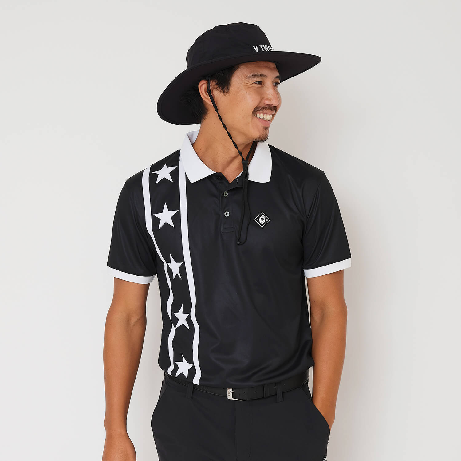V12 ヴィトゥエルヴ goodロゴ ポロシャツ ゴルフウェア V12 ヴィ