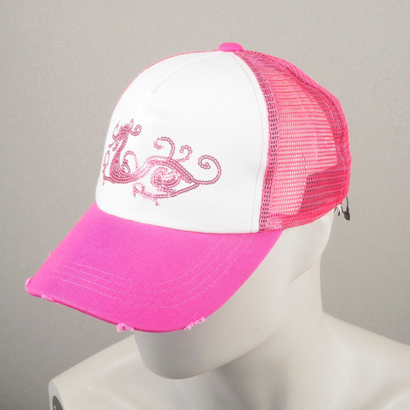 Dance With Dragon - フェミニンピンクメッシュキャップ | キャップ