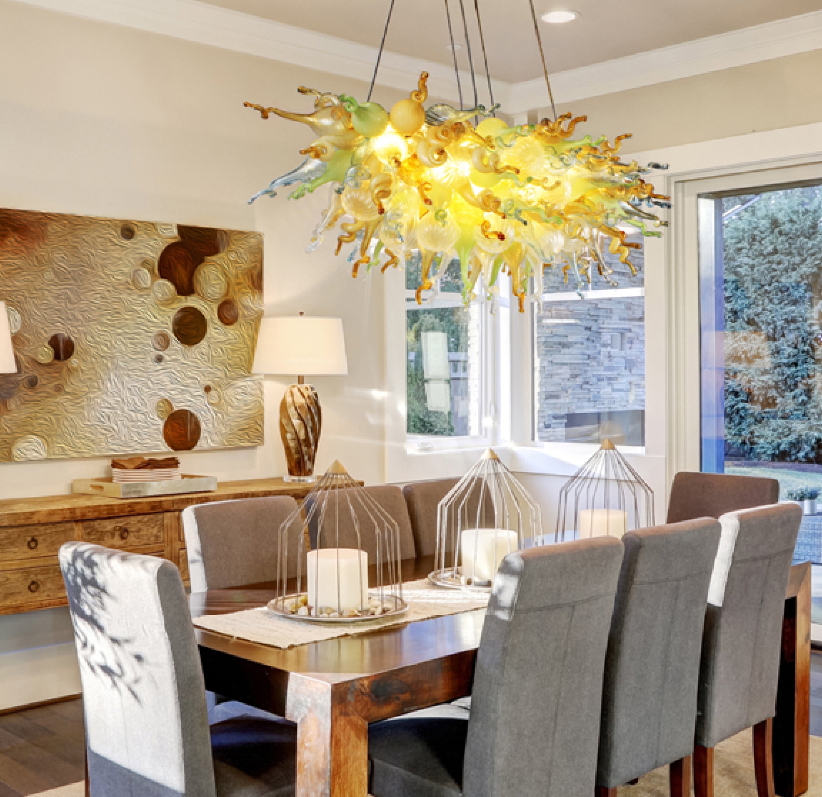 Silver Veil - Handblown Art Glass Nebula Folded Vase (Item #7220