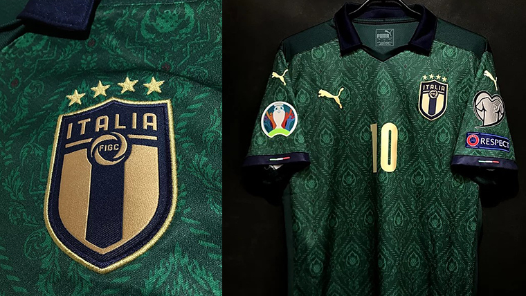 正規品 中古 イタリア代表 19/20 3rd ユニフォーム 緑 正規品 中古