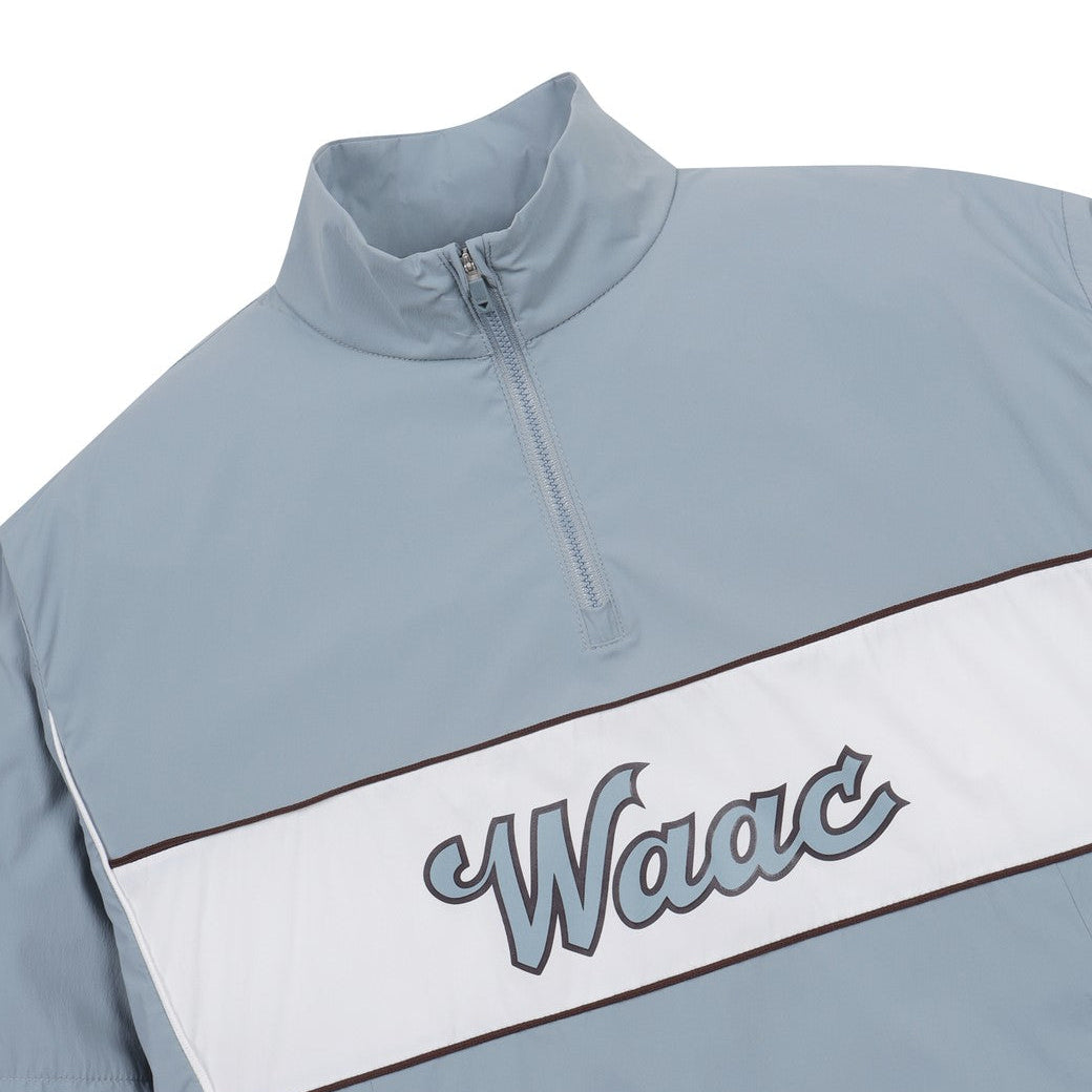 MEN デタッチャブルスリーブハーフジップ ライトブルー