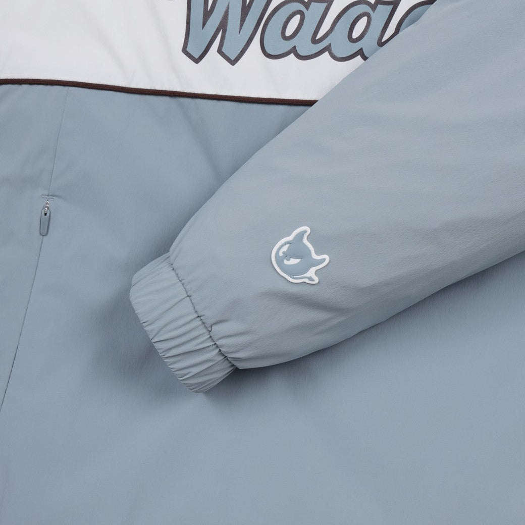 MEN デタッチャブルスリーブハーフジップ ライトブルー