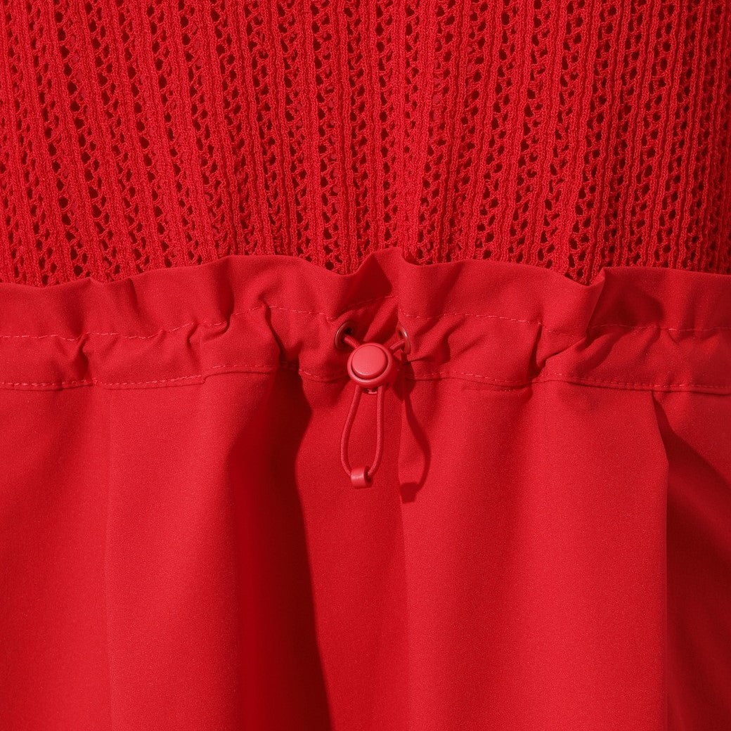 WOMEN メッシュニットワンピース レッド