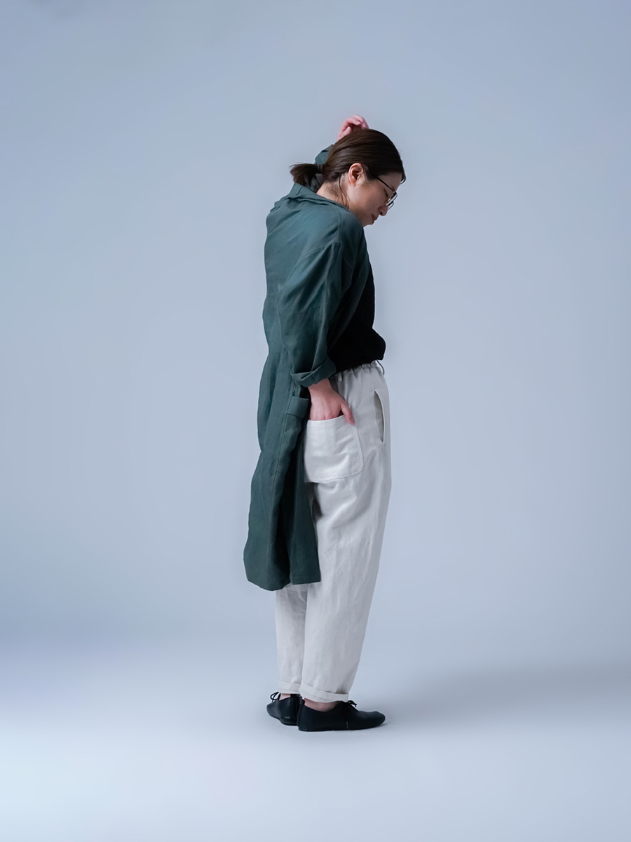 リネンデニムパンツ】みんな大好き 一番使いやすいシルエット ホワイト