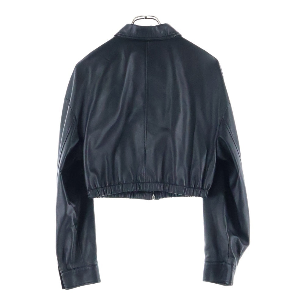 PRADA(プラダ) SHORT LEATHER ZIP UP JACKET トライアングルロゴジップ