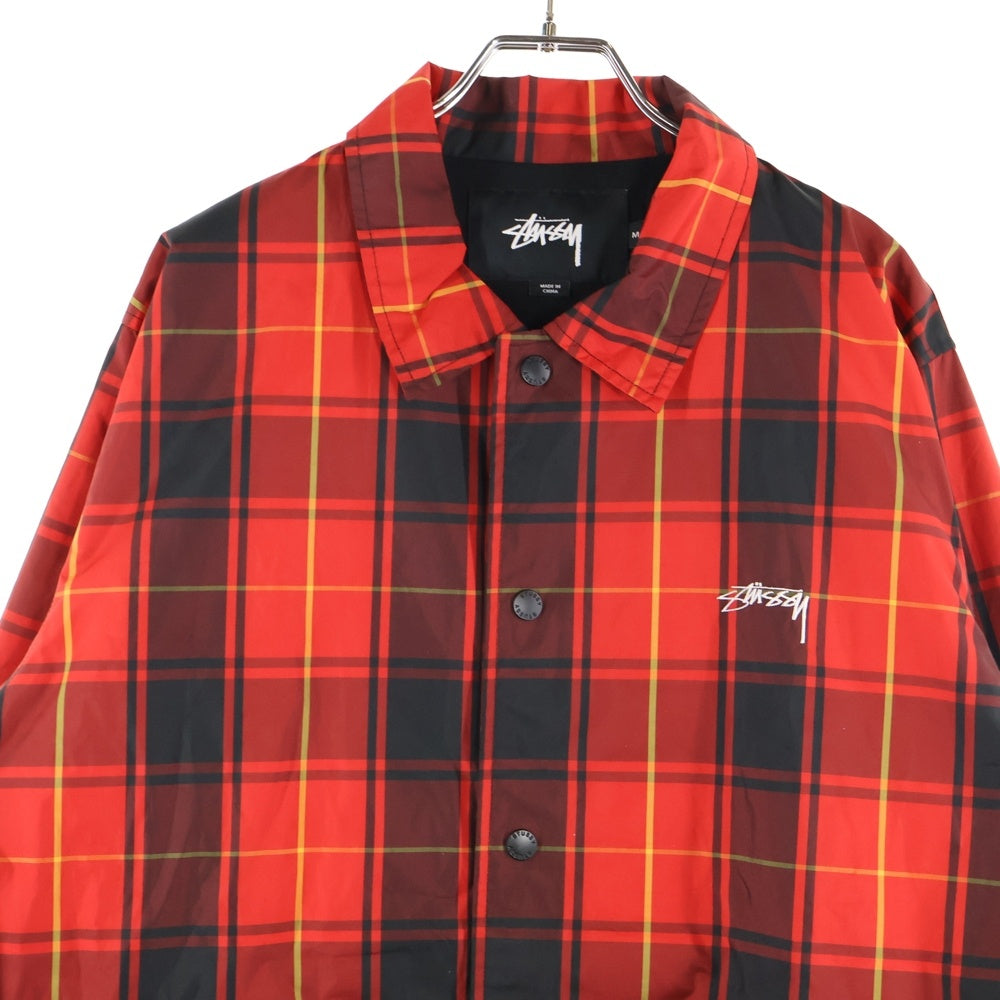 STUSSY(ステューシー) チェック柄 ポリエステル スナップボタン コーチ