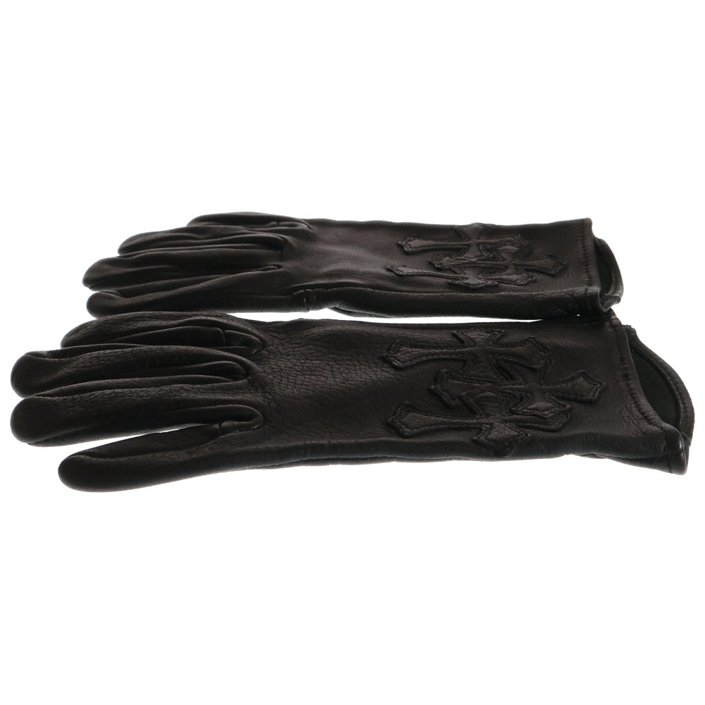CHROME HEARTS(クロムハーツ) 3CEM CRS GLOVE セメタリークロス レザー