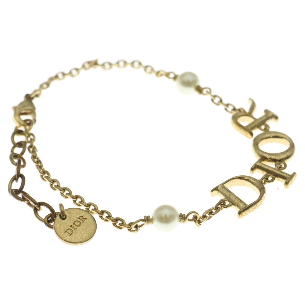DIOR(ディオール) パールロゴ ブレスレット チェーンブレスレット