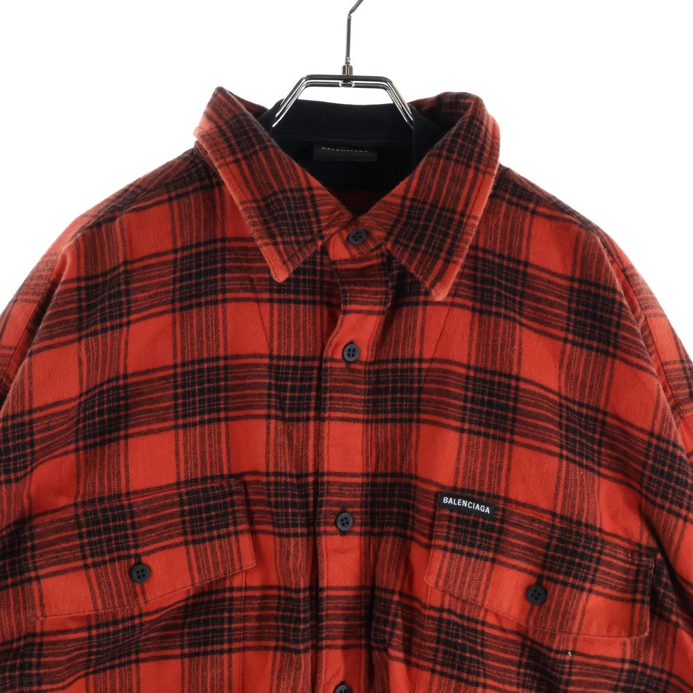 BALENCIAGA(バレンシアガ) ドッキングデザイン チェック柄コットン