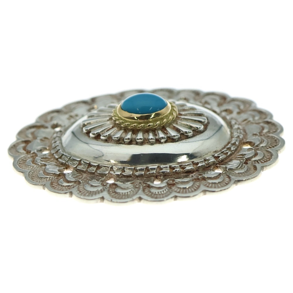 goro's(ゴローズ) 金縄ターコイズ付き特大フラワーコンチョ シルバー