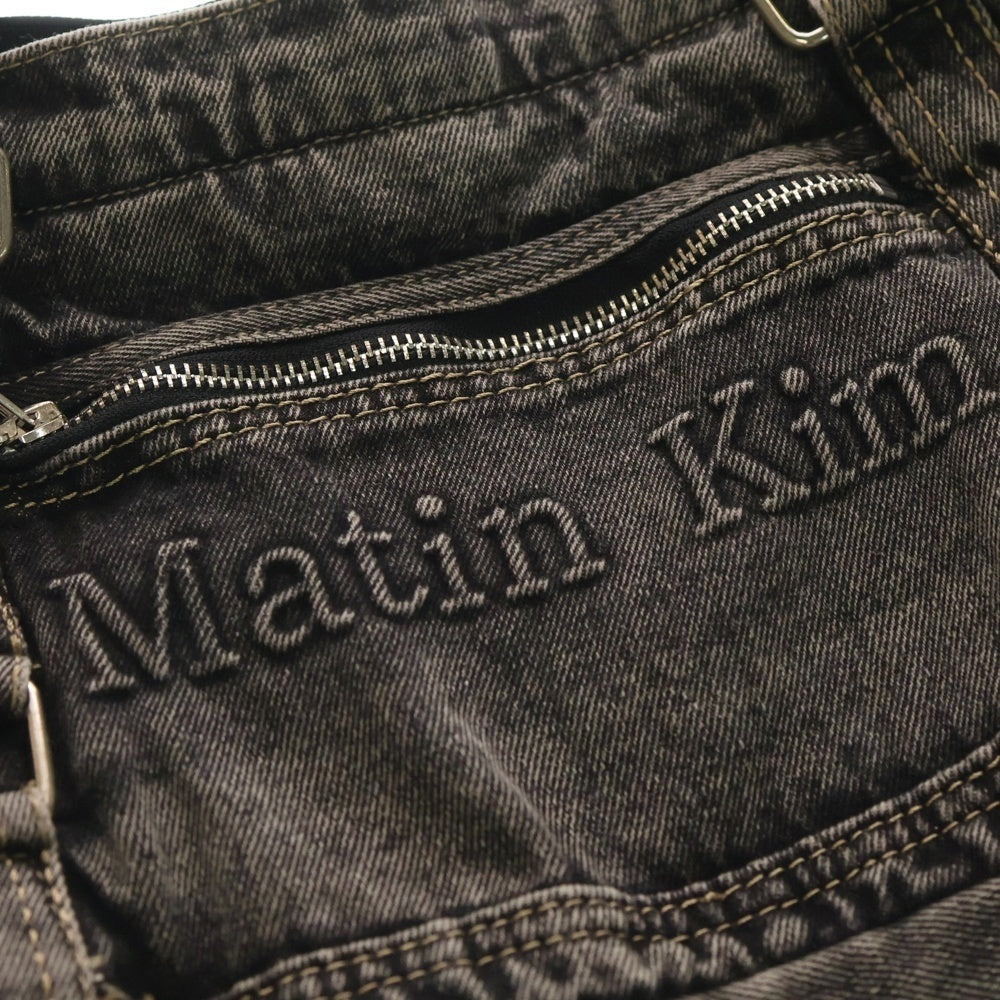 Matin Kim(マーティンキム) ロゴエンボス デニム トートバッグ