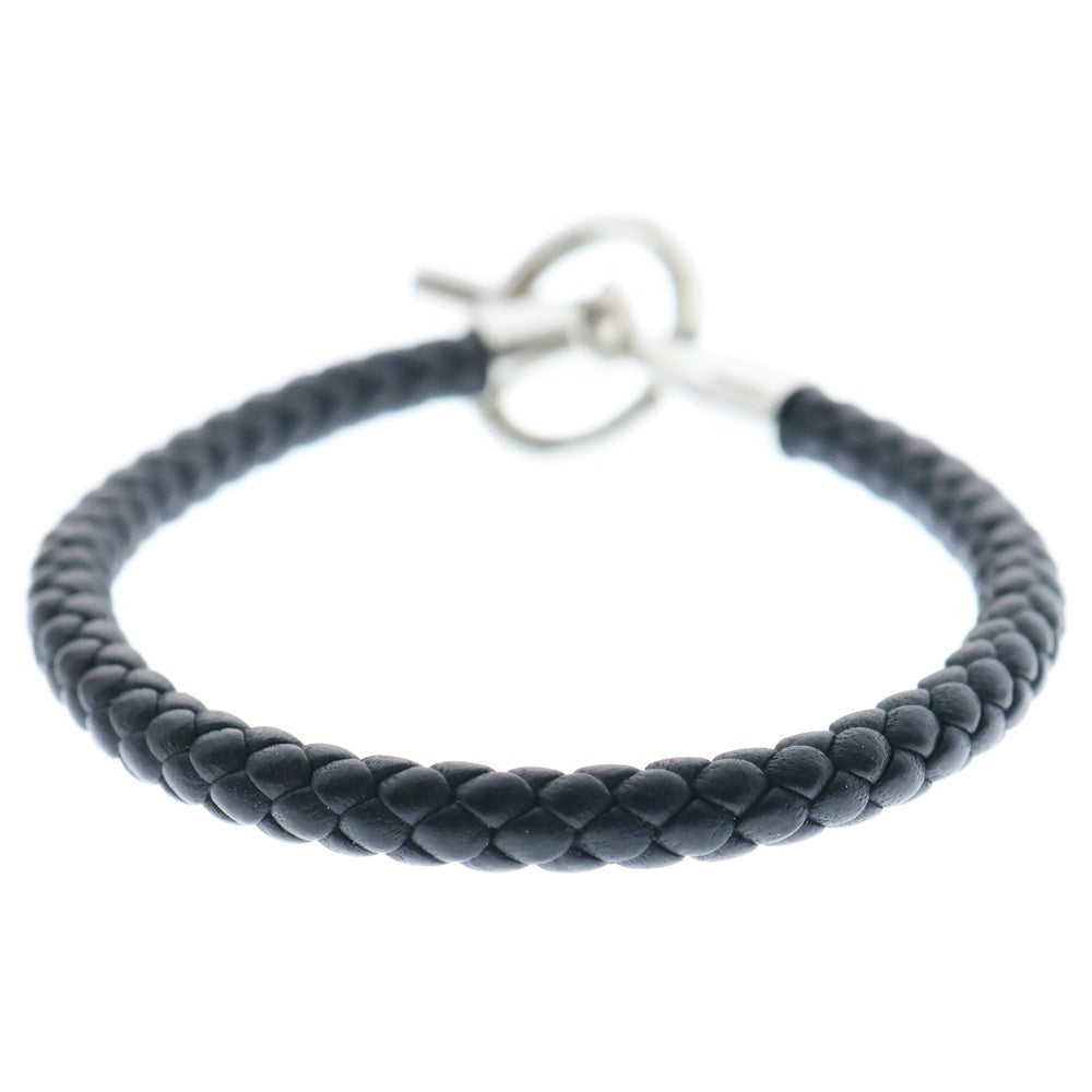 HERMES(エルメス) グレナンH レザー ブレスレット ブラック スイフト