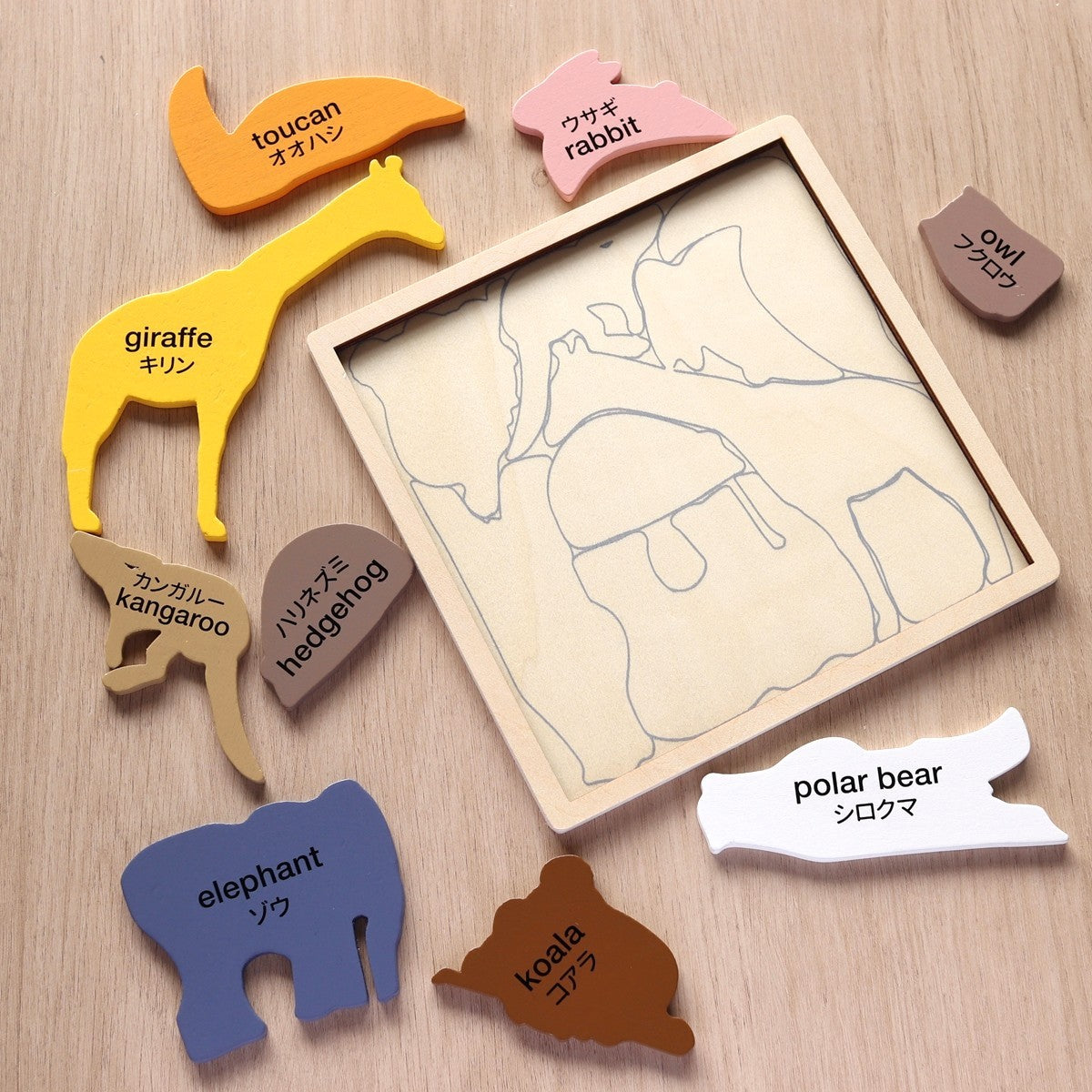 知育玩具 木製パズル 動物園 360231