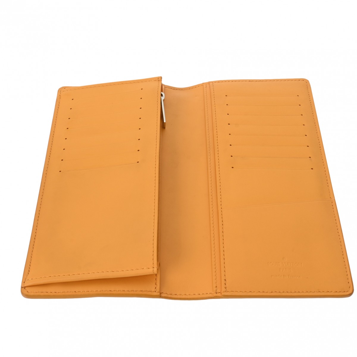 ルイヴィトン アエログラム ポルトフォイユブラザ NM サフラン レザー