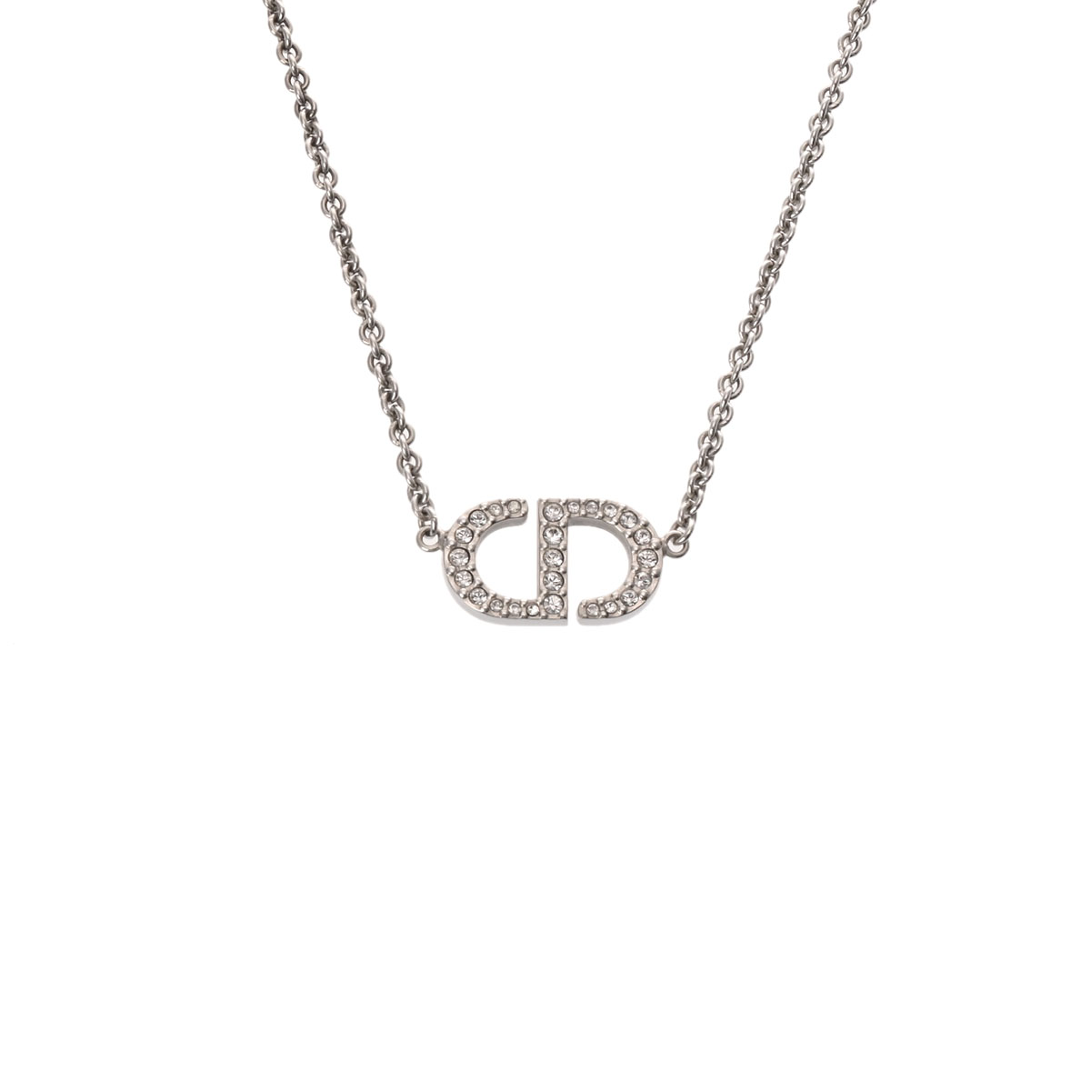 ディオール Petit CD ネックレス シルバー/ホワイト N2241WOMCY_D001