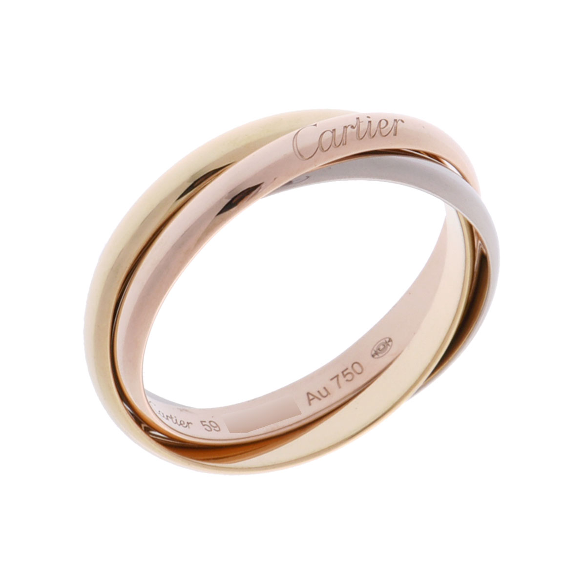 カルティエ トリニティリング SM #59 ゴールド K18イエローゴールド YG