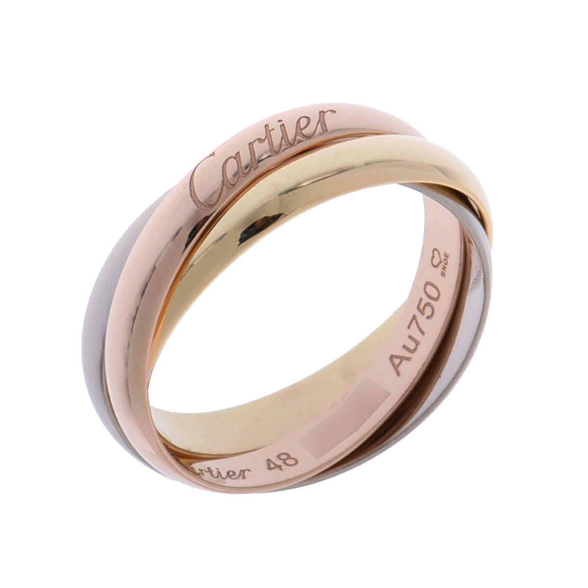 カルティエ トリニティリング SM #48 ゴールド K18イエローゴールド YG