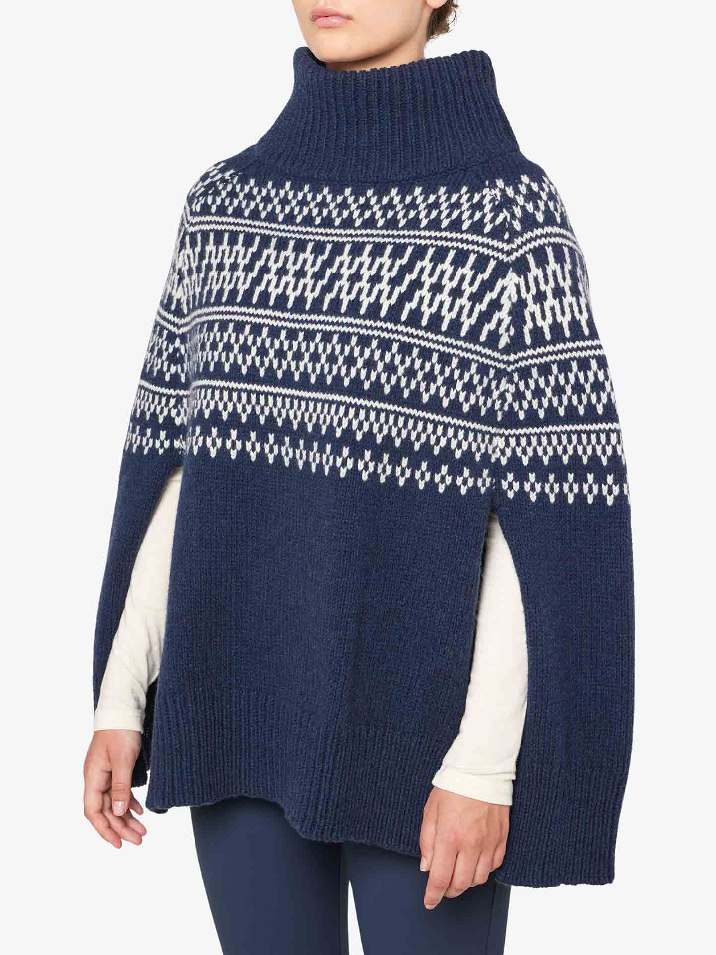 We Norwegians | Women's Setesdal Poncho: Luxury Linisieme Wool Blend