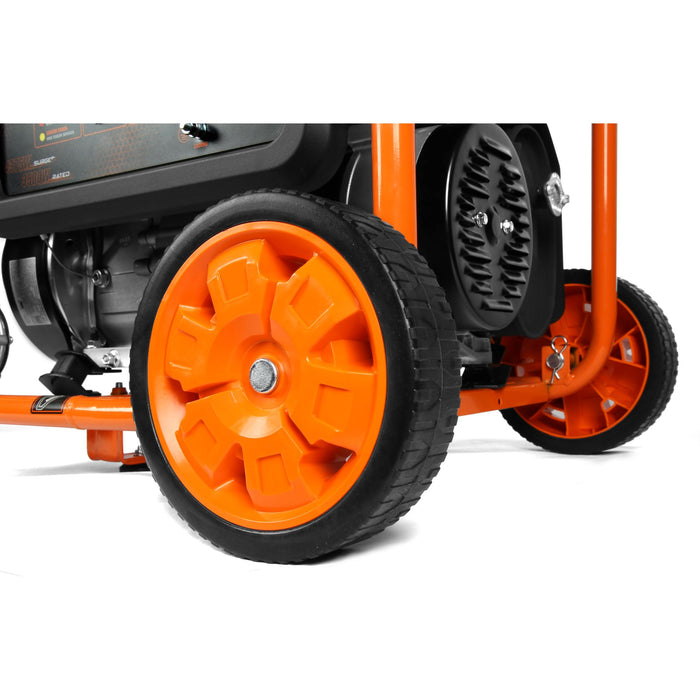 WEN DF430X 4375-Watt Dual Fuel Portable Generator with Wheel Kit