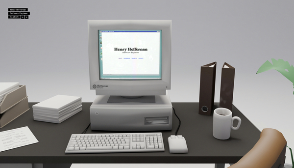 iframe を利用して古の windows デスクトップ風のテイストを再現