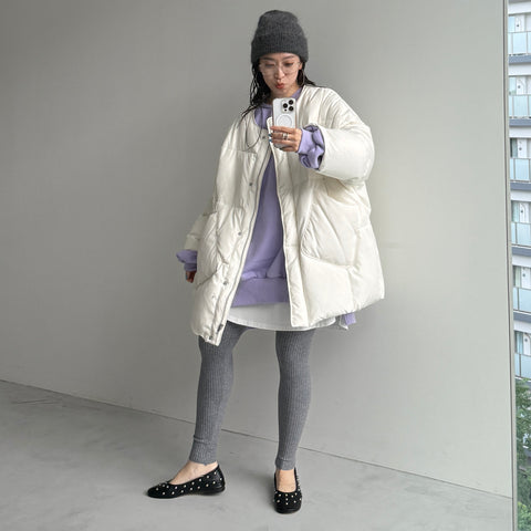 サイドポケットのみ再入荷】perfect silhouette down / baby pink