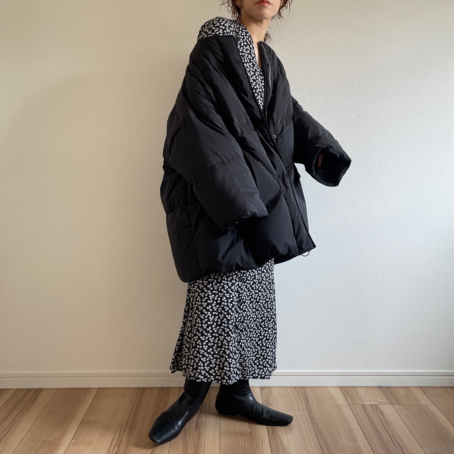 選べるポケット】perfect silhouette down / black （パーフェクト