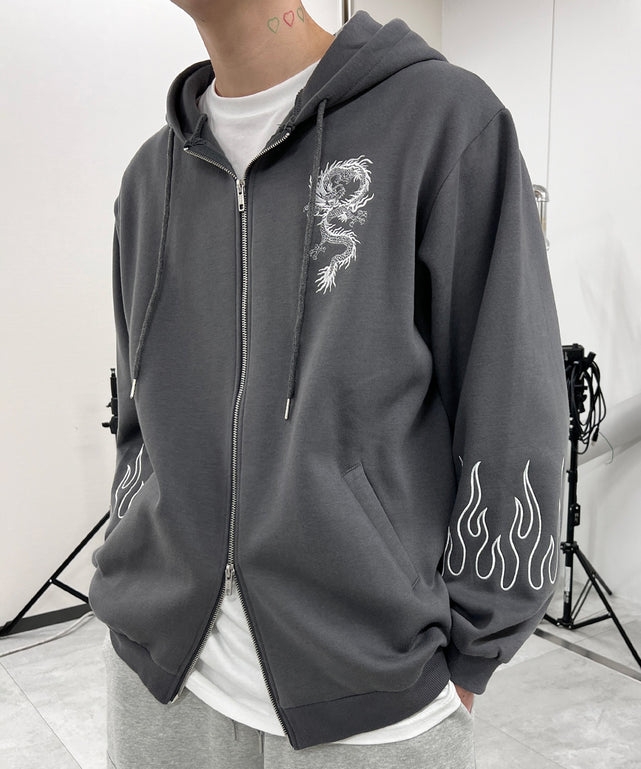 ドラゴン刺繍ビッグパーカー – WEGO ONLINE STORE