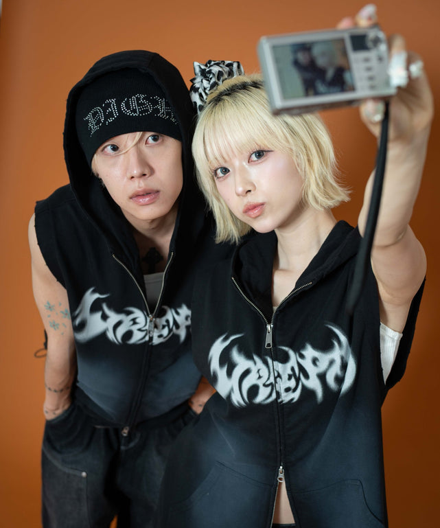 ノースリーブグラフィックZIPパーカー – WEGO ONLINE STORE