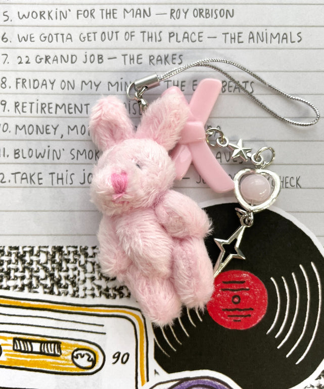 ミニうさぎビーズストラップキーホルダー【一部店舗限定】｜WEGO