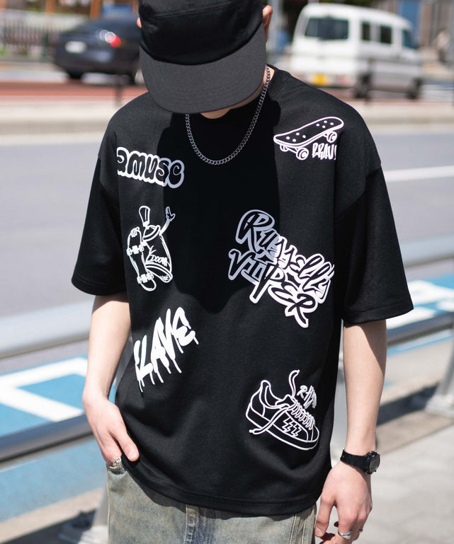 アクセ付きラフガキグラフィックT（SS）｜WEGO（ウィゴー） – WEGO