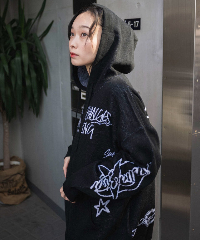 ジャガードグラフィックニットZIPパーカー｜WEGO（ウィゴー） – WEGO