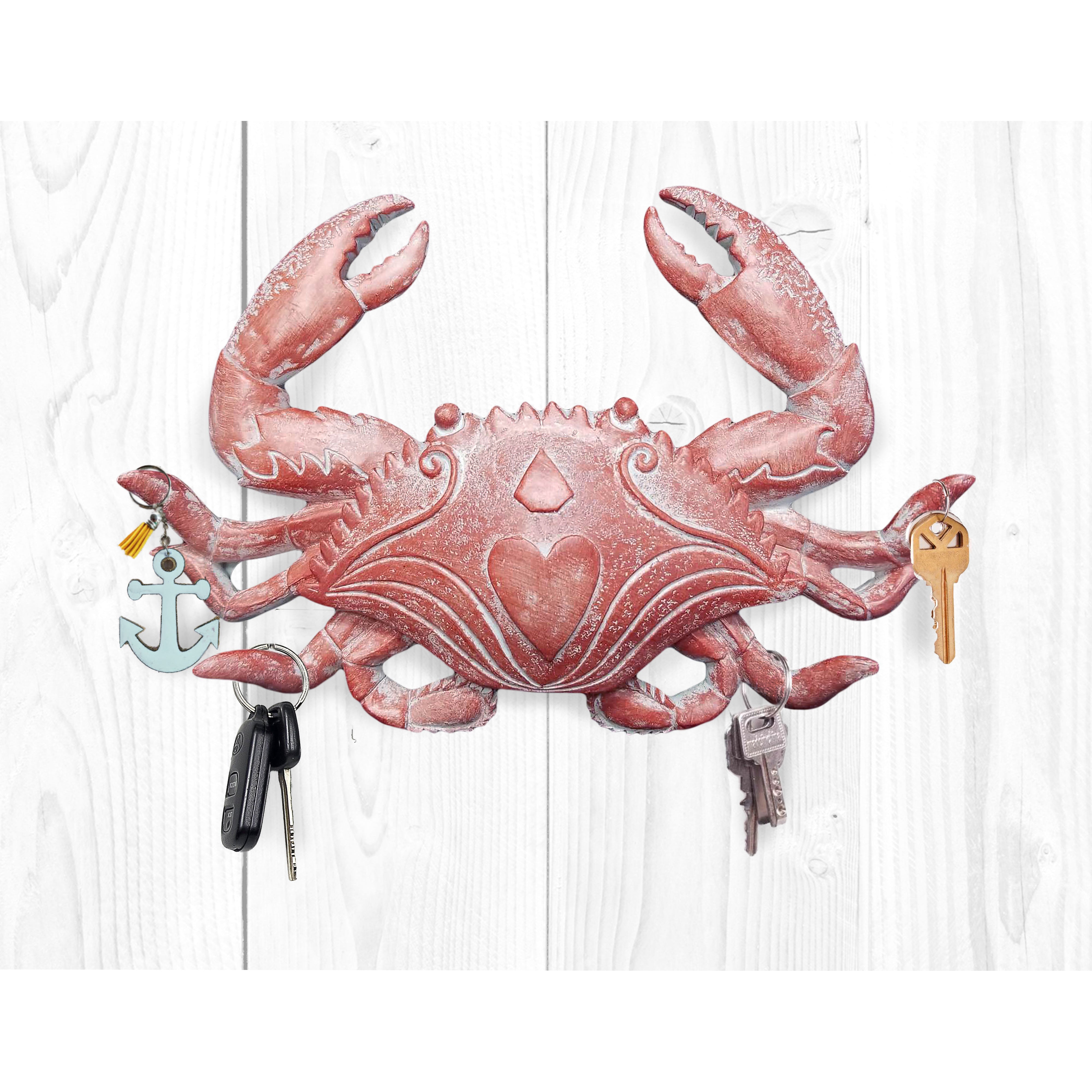 World of Wonders | Crab Grab - Elegant Red Crab Key & Jewelry Hook