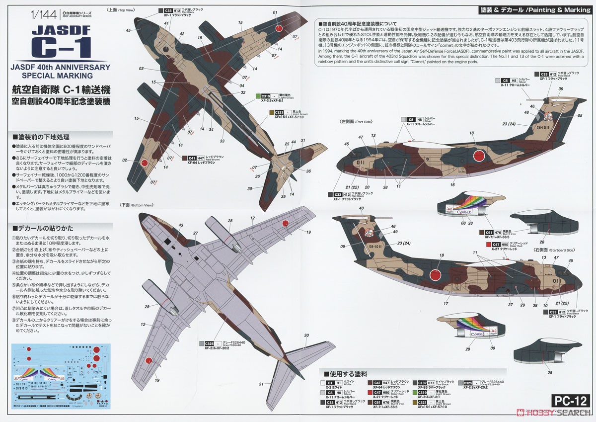 Kawasaki C-1 JASDF 40th Anniversary Special Marking (Plastic model