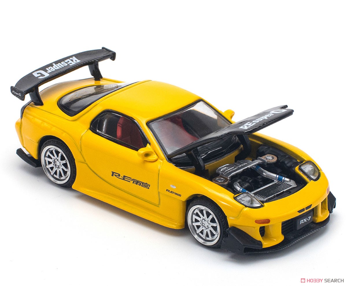 MAZDA RX-7 (FD3S) RE-AMEMIYA WIDEBODY YELLOW (ミニカー) - ホビー