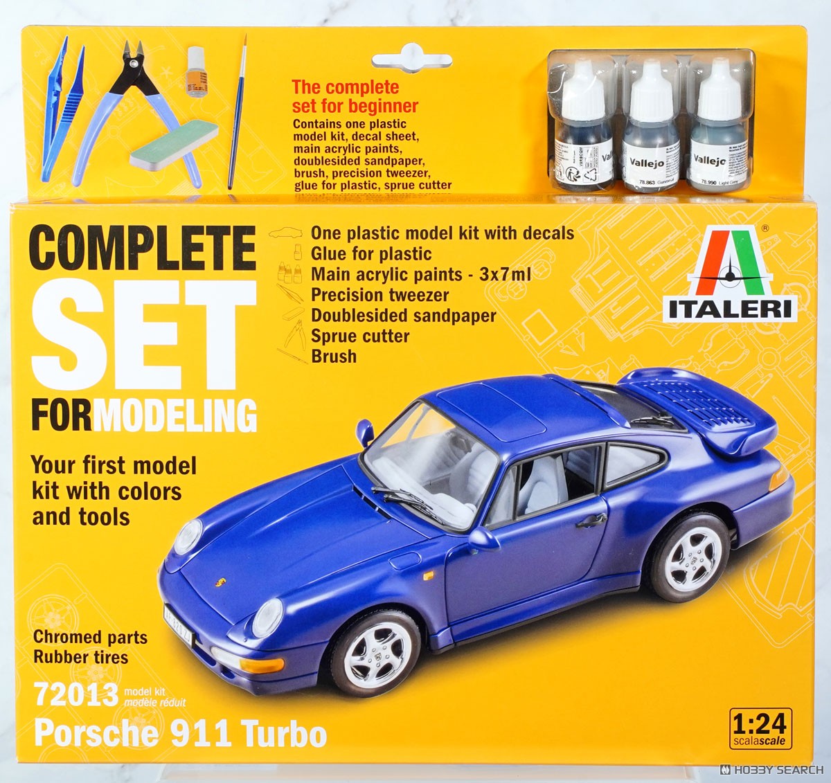 ポルシェ911(タイプ993) ターボ コンプリートセット(筆、塗料、接着剤