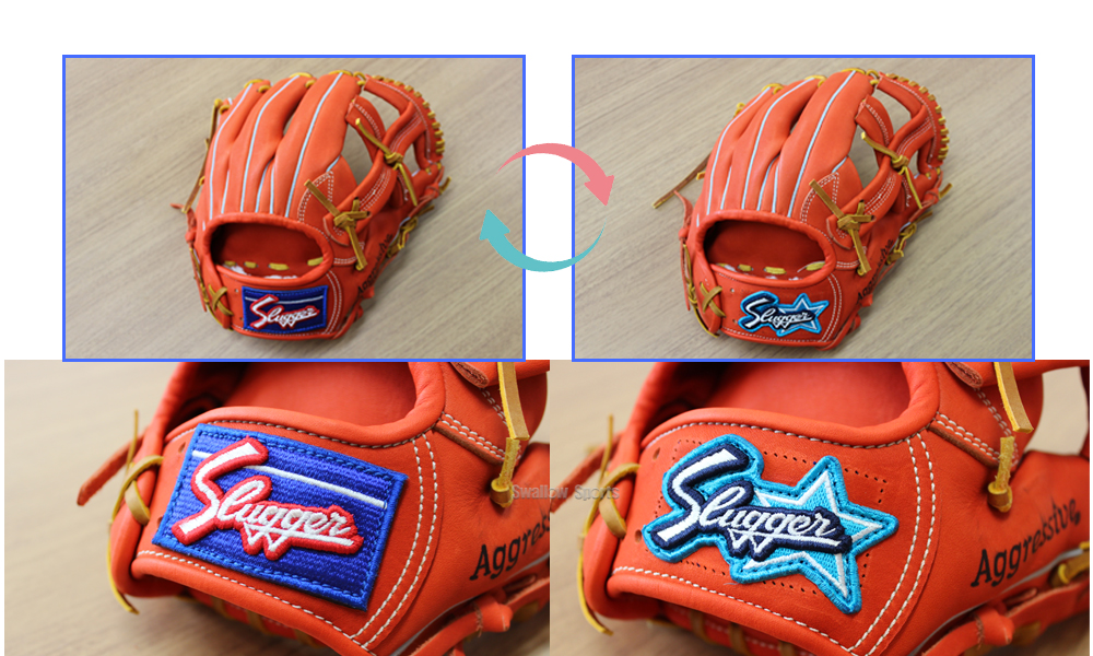 グラブラベル交換 スワロースポーツ加工サービス by スワロースポーツ