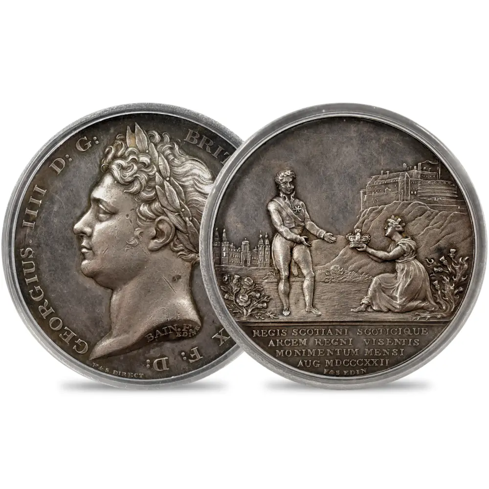 1822 ジョージ4世 ス コットランド訪問記念 銀メダル PCGS SP58 Eimer