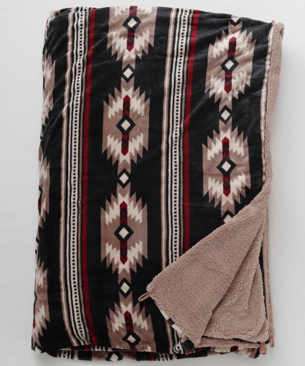 裏ボア】ブランケット MEGA（280×200cm）《NOMADY》(SAND