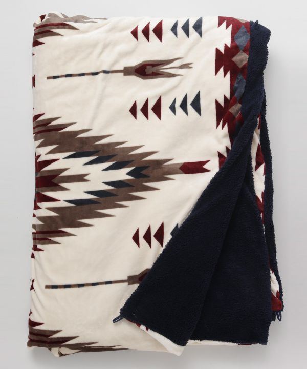 裏ボア】ブランケット MEGA（280×200cm）《NOMADY》(SAND