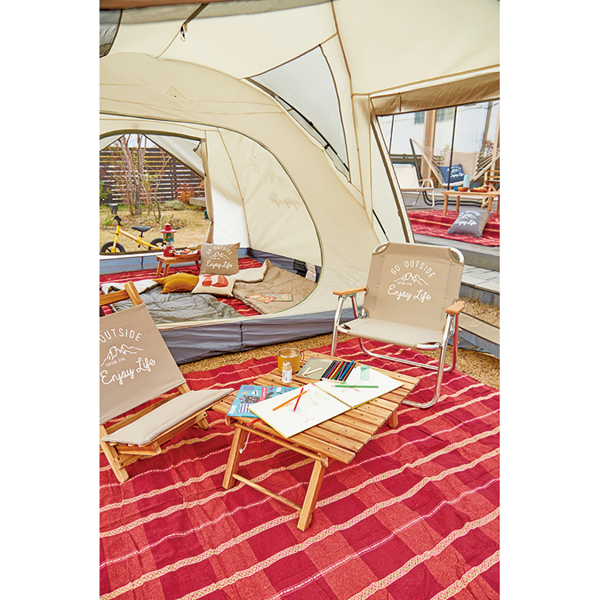 モンテ ロースタイル ソロベンチ(カーキ) - アウトドア・キャンプ用品