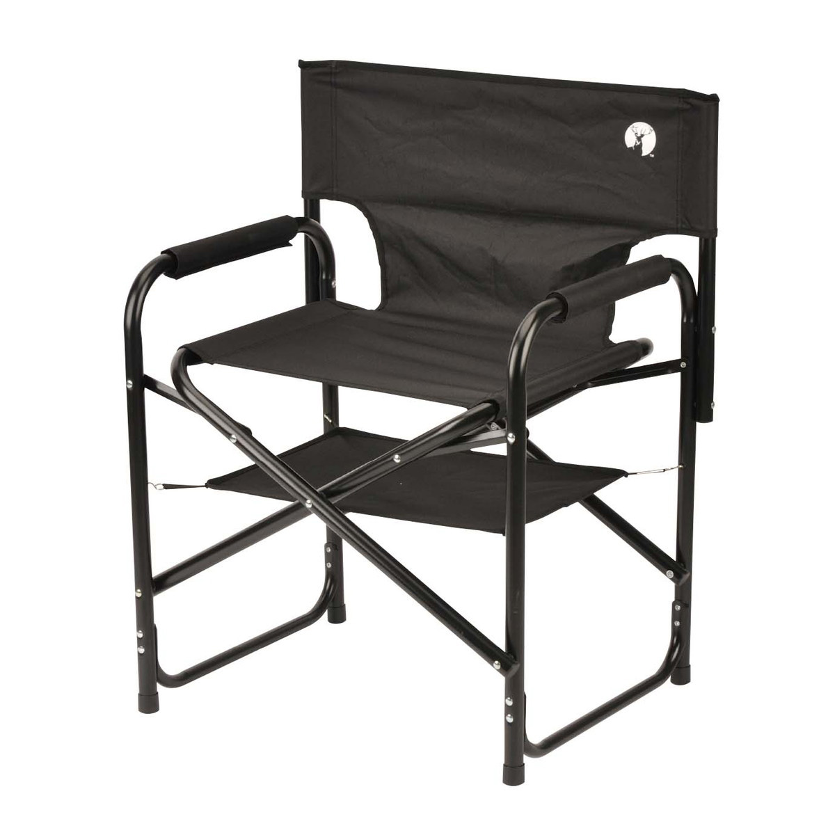 棚モック付きアルミディレクターチェア（ブラック） - アウトドア