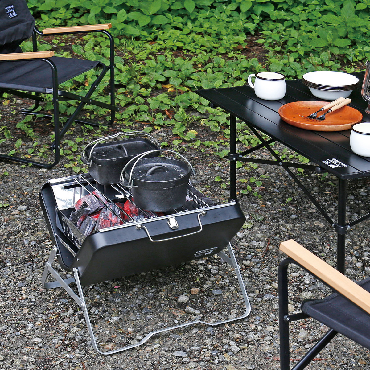CSブラックラベル V型ファイアグリル ＜ワイド＞ - アウトドア