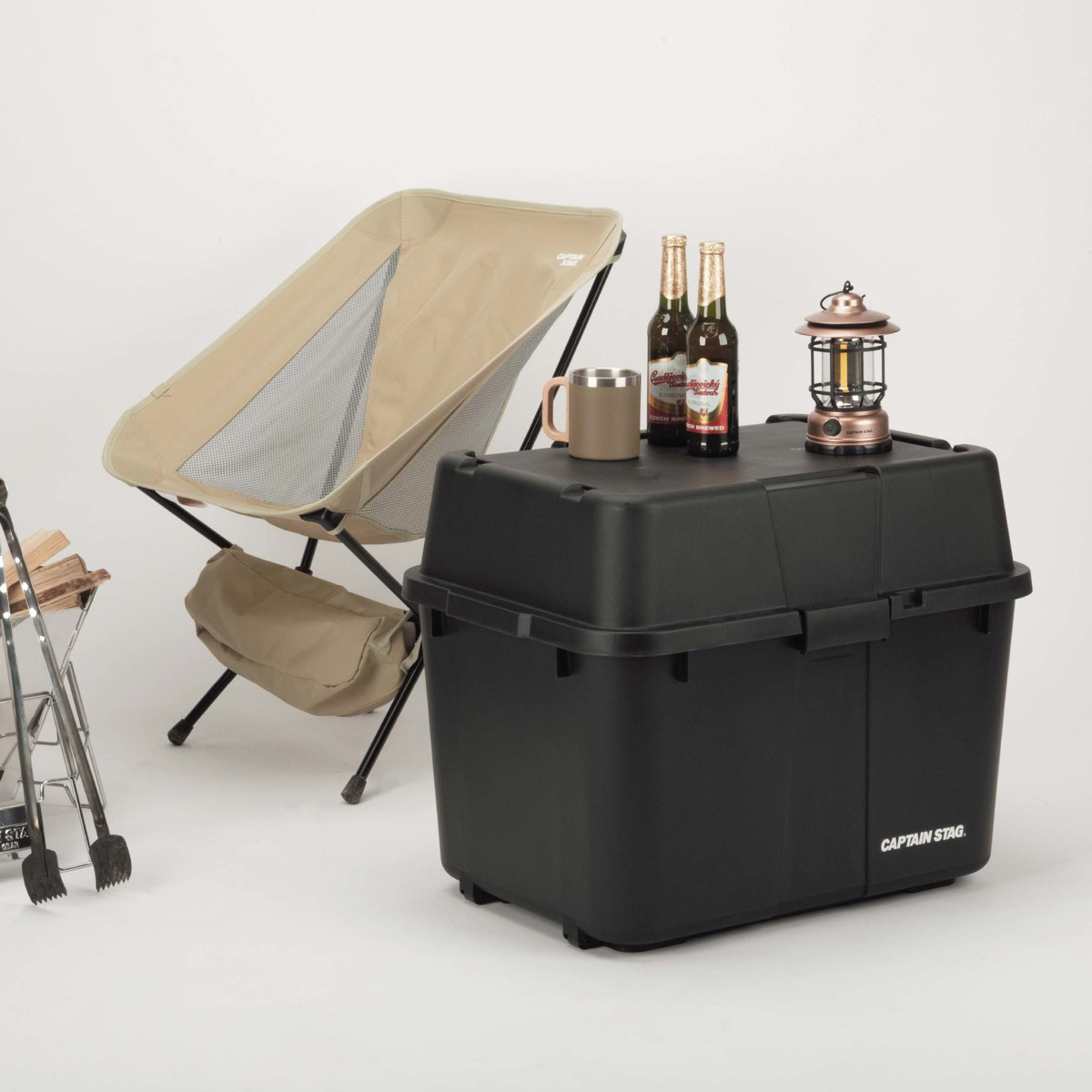 オキボックスキャリー付き（ブラック） - アウトドア・キャンプ用品