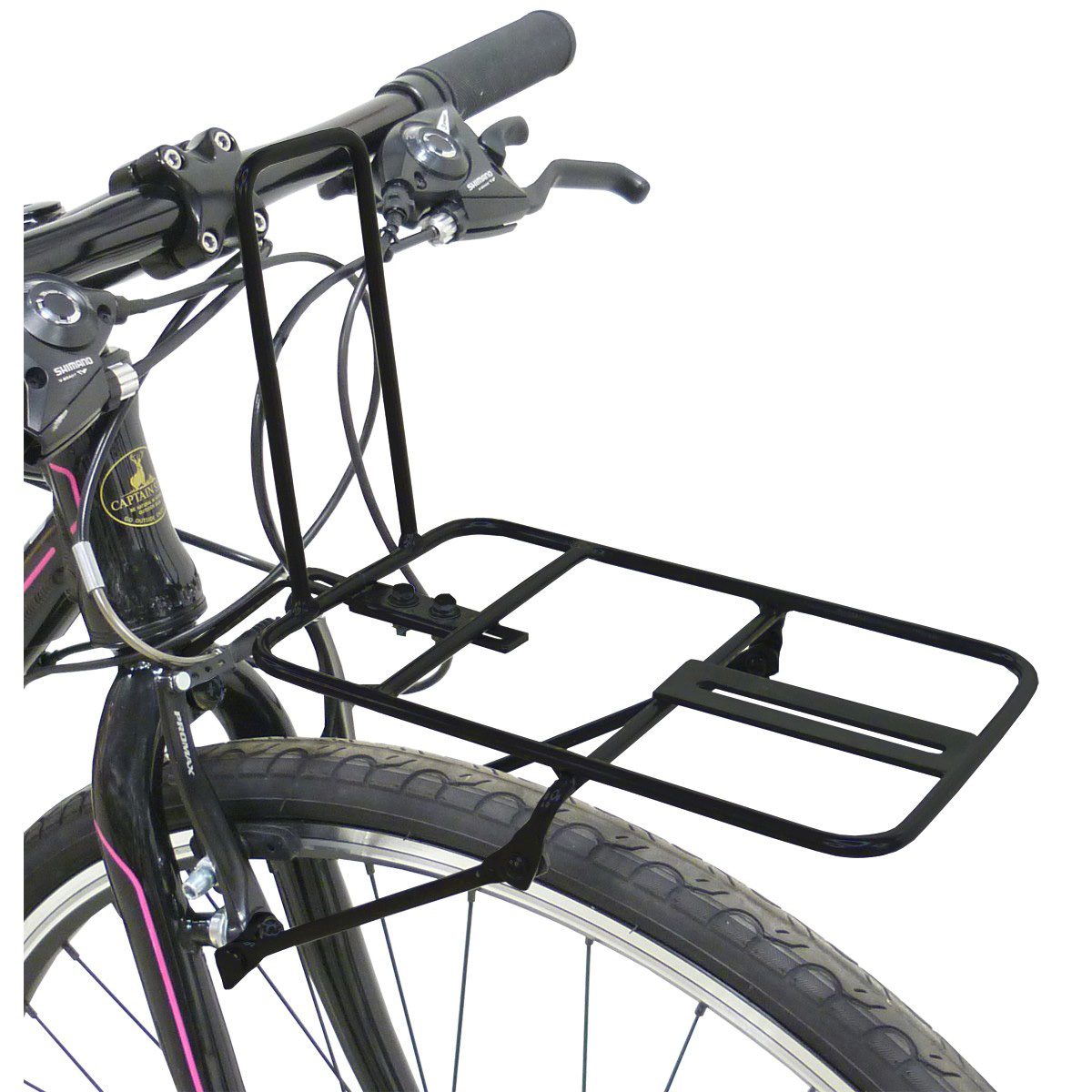 フロントキャリア〈MTB・クロスバイク対応／ハイバック〉（ブラック