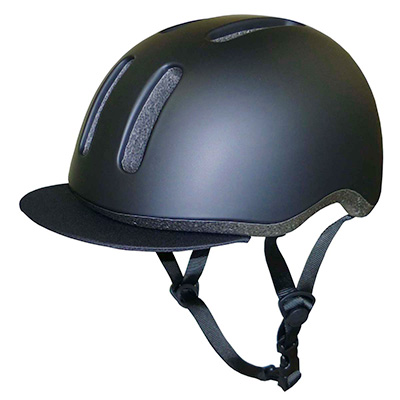 ヘルメット〈Hirsch（ヒルシュ）／M／ツバ付き〉（マットブラック