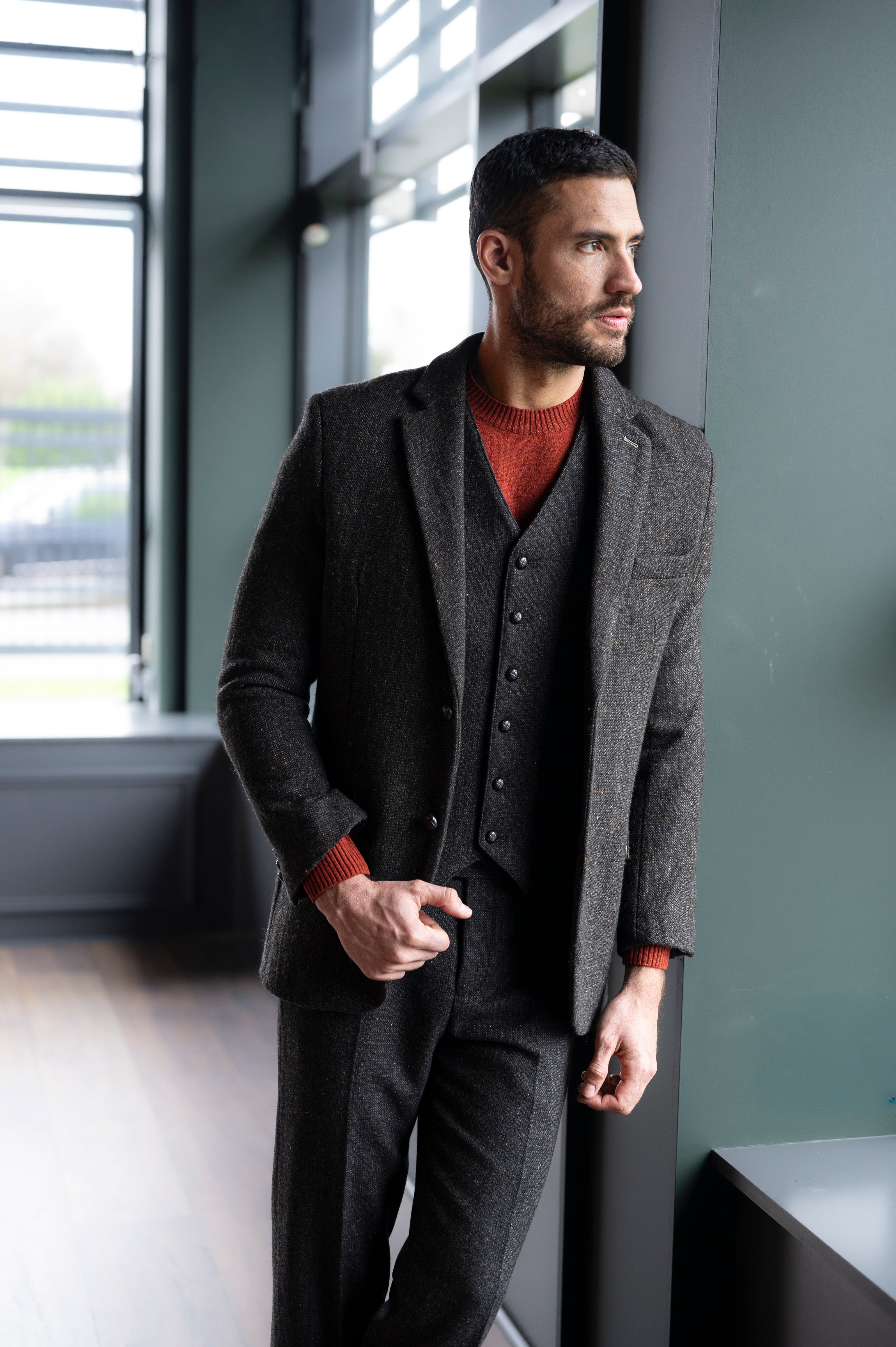 Brown Hopsack Tweed Blazer - Men's Poets Heritage Jacket – Celtic