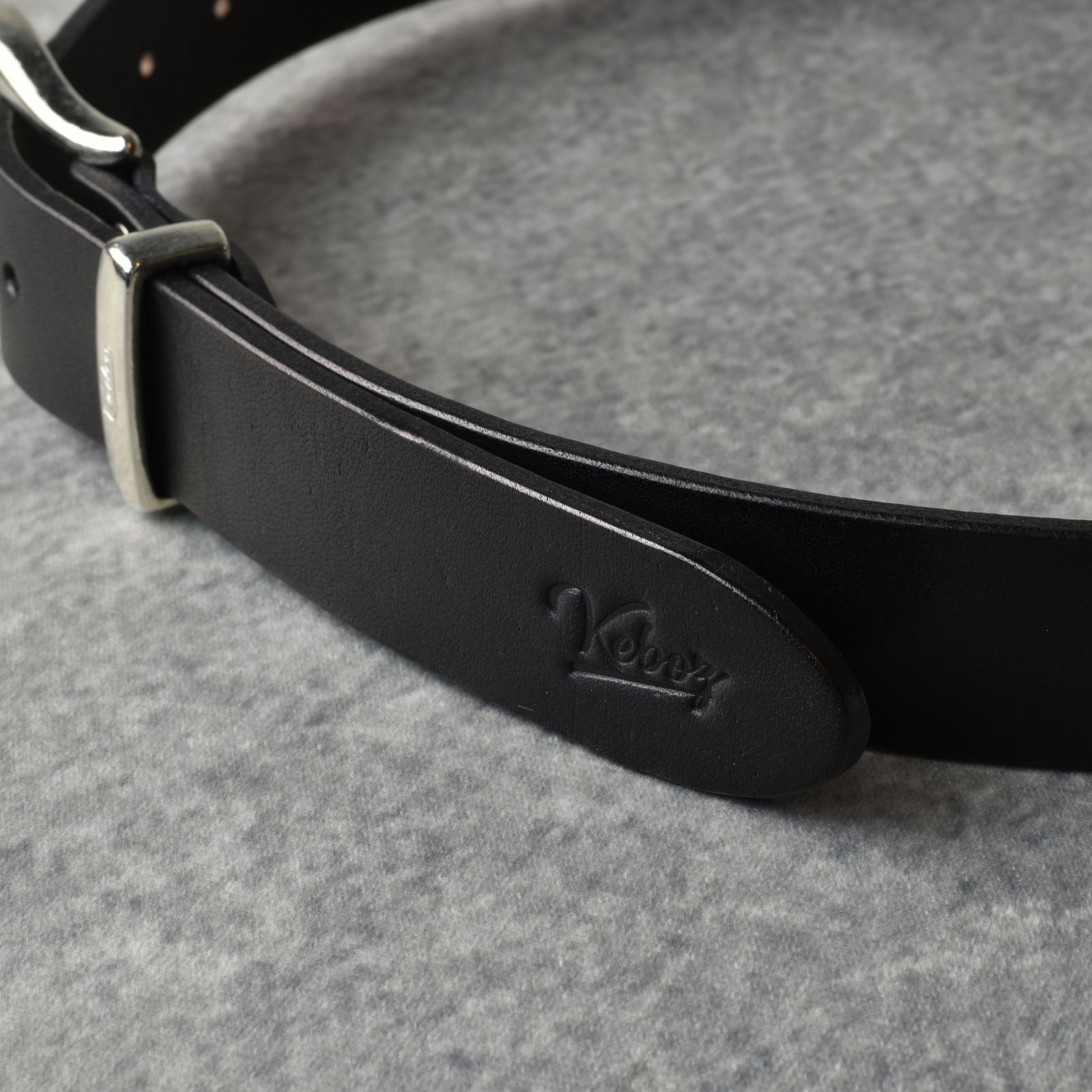 CALEE - × KEBOZ STUDS LEATHER BELT (BLACK) / × ケボズ スタッズ