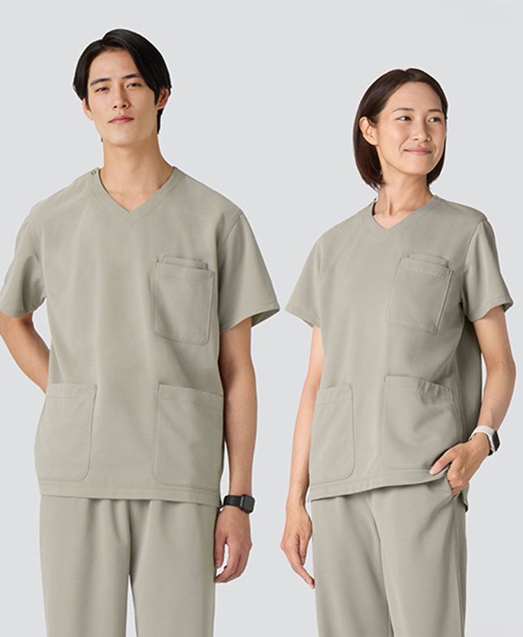 ユニセックス:スクラブトップス・クールテック(男女兼用) | おしゃれ