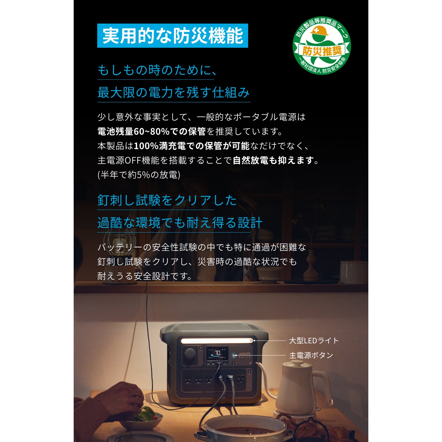 Anker Solix C1000 Portable Power Station | リン酸鉄ポータブル電源