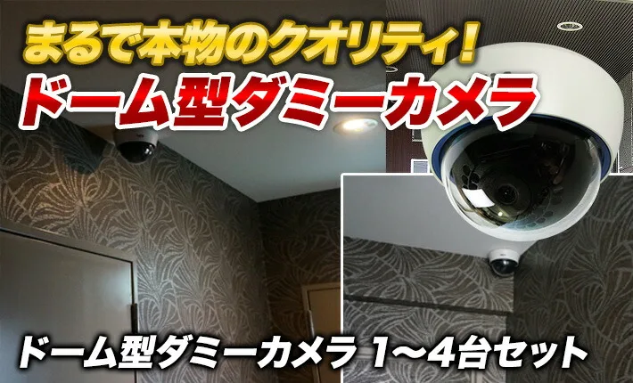 本物のケースを利用した屋内ドーム型ダミーカメラ 2台セット DAM001-2